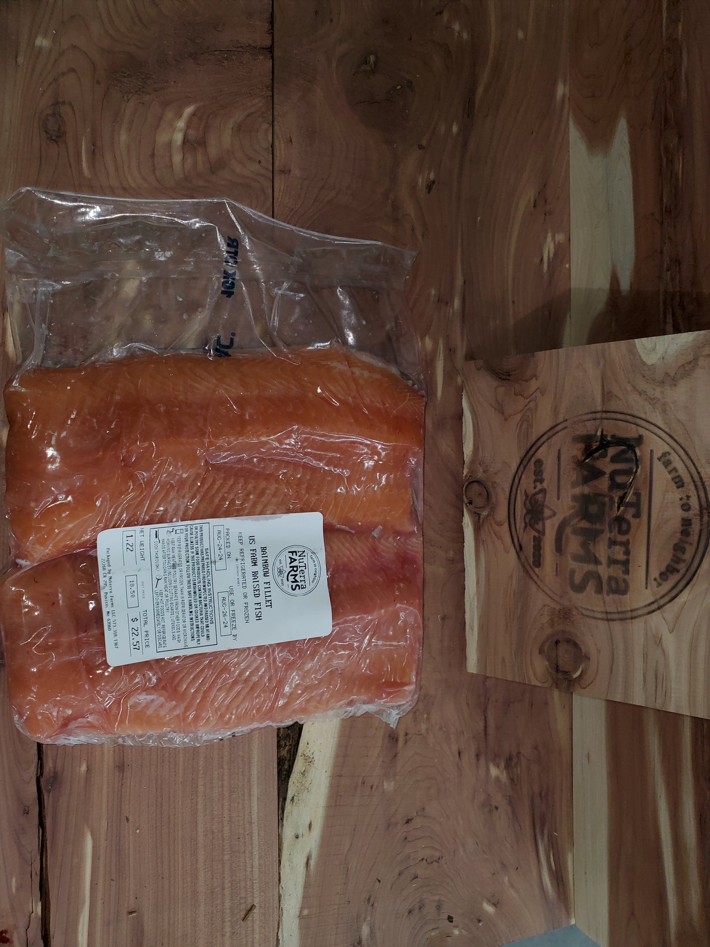 FARM RAISED MO RAINBOW TROUT - FILLET FROZEN 1.25 LB. to 1.5 LB. PACKAGES
