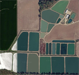 over view of aquaculture ponds